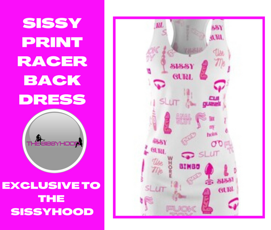 Sissy Humiliation dress.  Cut & Sew Racerback Dress