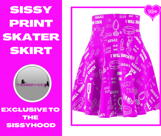 Sissy Humiliation Print Skater Skirt