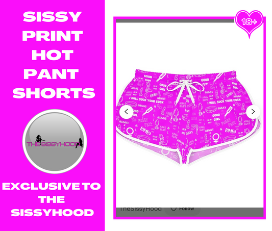 Sissy Print Women's Relaxed Shorts (AOP) Sissification. Feminization. Humiliation shorts. Sissy t shirt