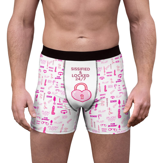 Sissy Print Men's Boxer Briefs. Sissified and locked
