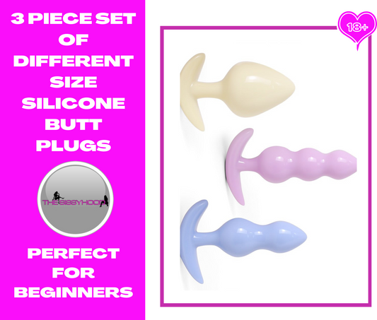 3pcs Anal Plugs Set Silicone Outdoor Design Butt Plug Stimulator Sleeve Sex Toy for Women Men SM Products