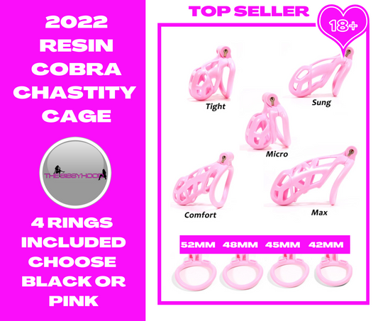 2022 High Quality Pink Cobra Male Chastity Device With 4 Arc Rings,Cock With 4 Arc Rings