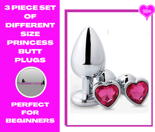 3pcs/Set Rhinestone Metal Anal Plug Jewelry Heart Type Butt Plug Adult Sex Toys For Woman Men Anus Dilator Stimulator Ass Plug