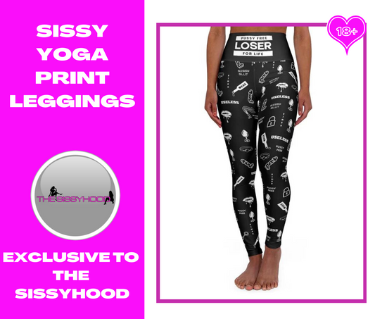P#### Free SISSY HUMILIATION High Waisted Yoga Leggings