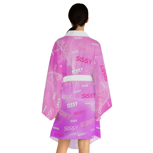 SISSY PRINT Long Sleeve Kimono Robe