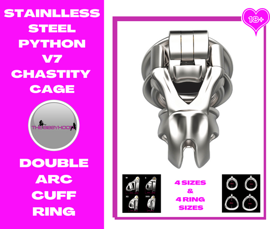 2022 316 Stainless Steel Python V7.0 Male Chastity Device