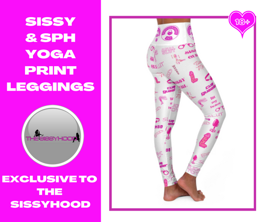 Locked and Sissified High Waisted Yoga Leggings